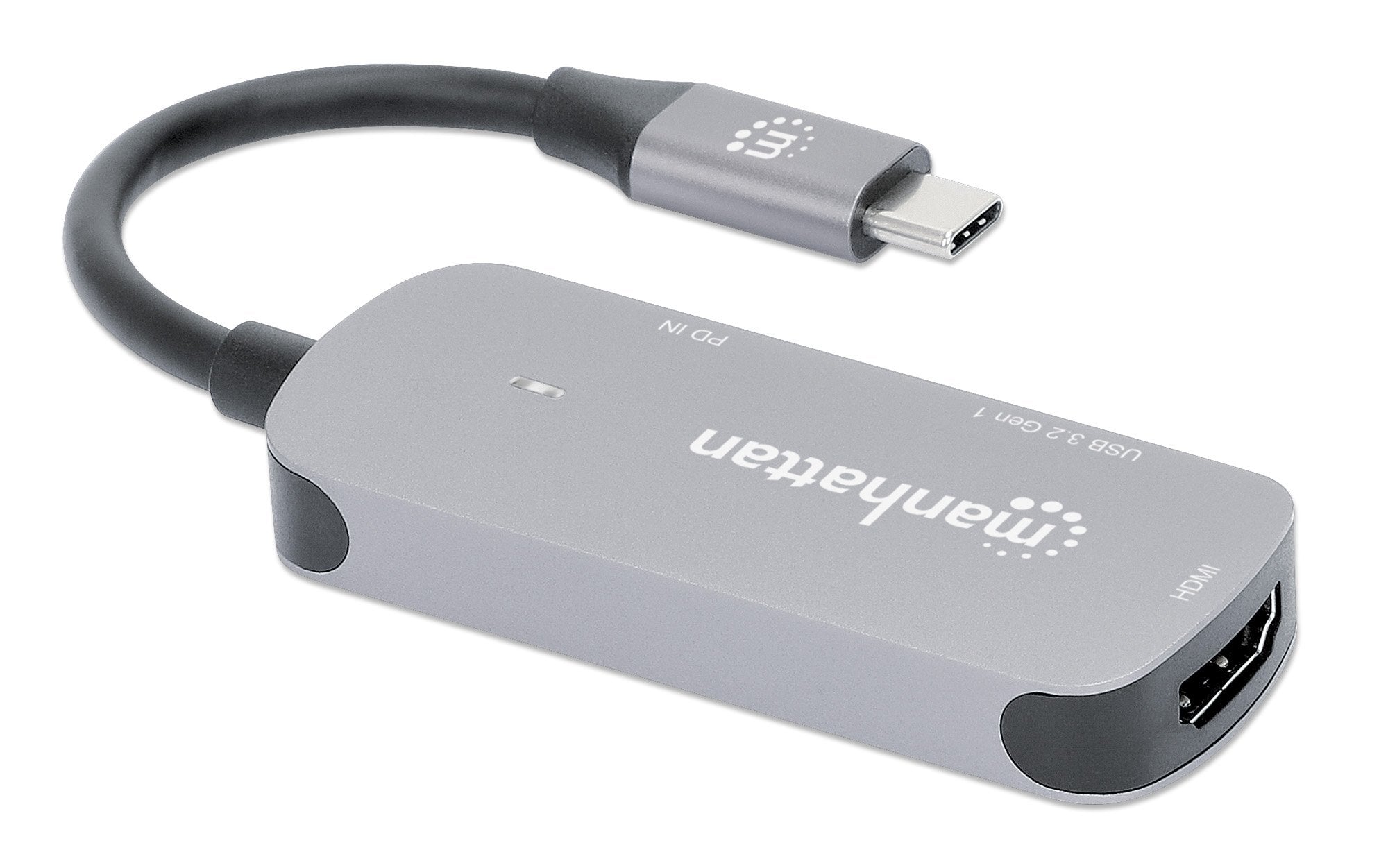 Manhattan 190299 Base Para Portátil Y Replicador De Puertos Alámbrico Usb 3.2 Gen 1 (3.1 Gen 1) Type-C Plata
