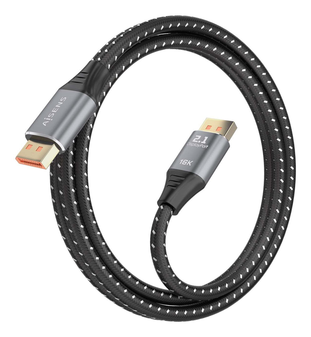 Aisens Cable Displayport V2.1 16k@60hz 80gbps, Dp/M-Dp/M, Negro, 1.5m