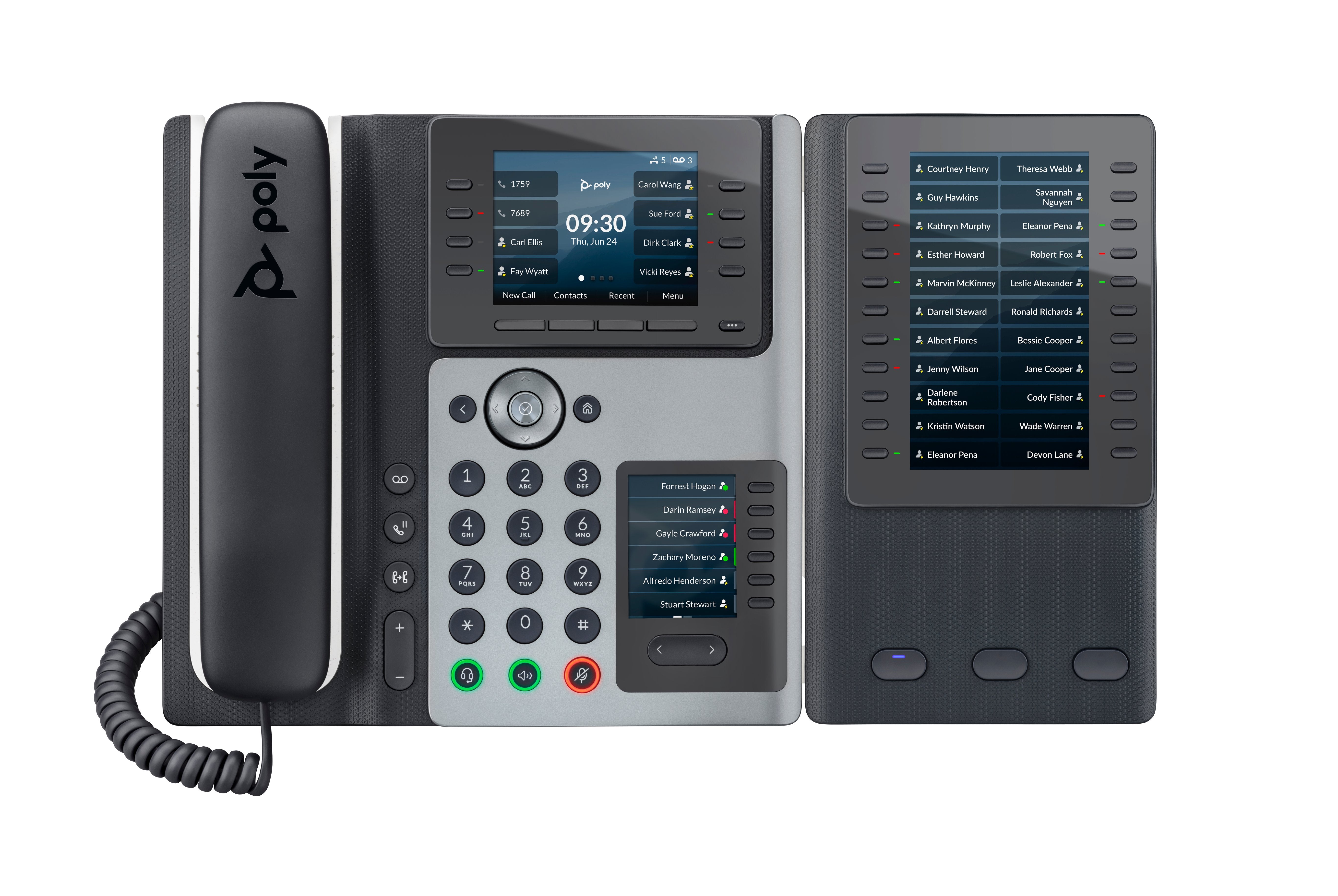 Poly Edge E400 Teléfono Ip Negro 8 Líneas Ips