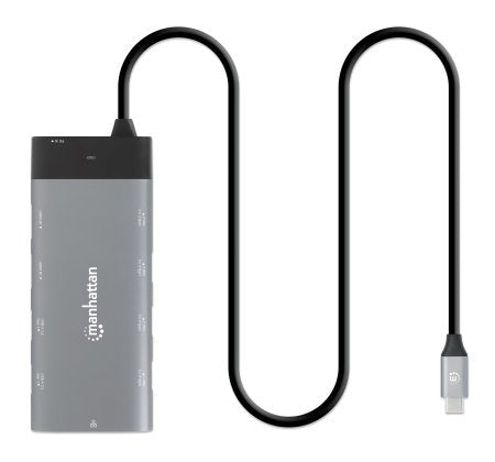 EAN 0766623130714 - Manhattan 130714 base para portátil y replicador de puertos Alámbrico USB 3.2 Gen 2 (3.1 Gen 2) Type-C Gr imagen 3