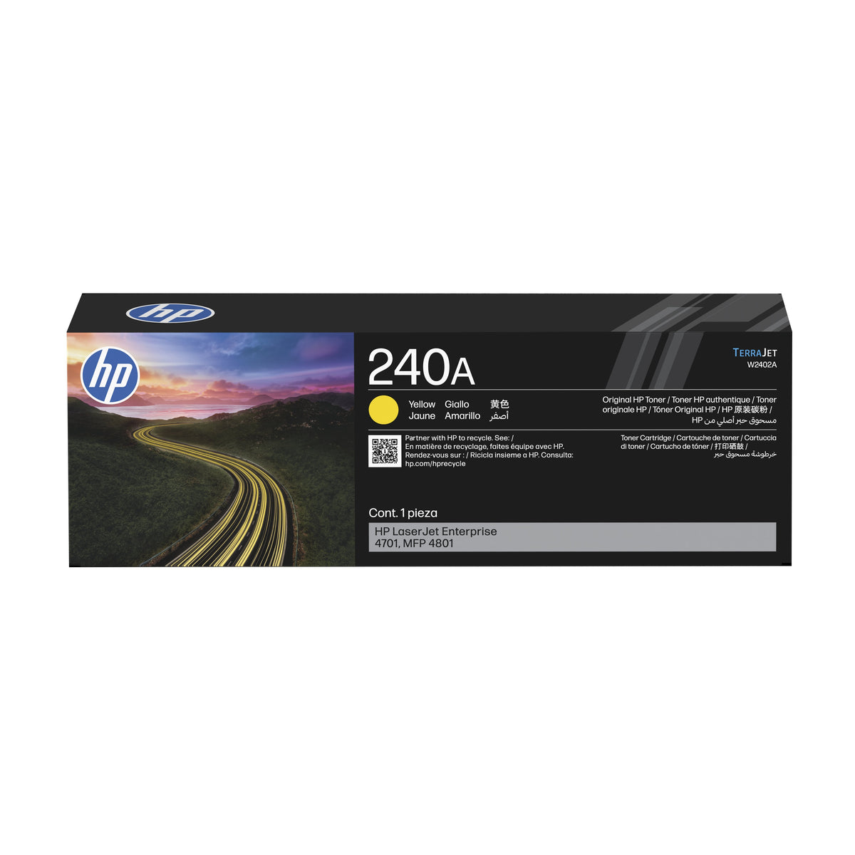 Hp Tóner Amarillo W2402a 240a  2000 Copias Cartucho De Tóner Hp Laserjet 240a Amarillo