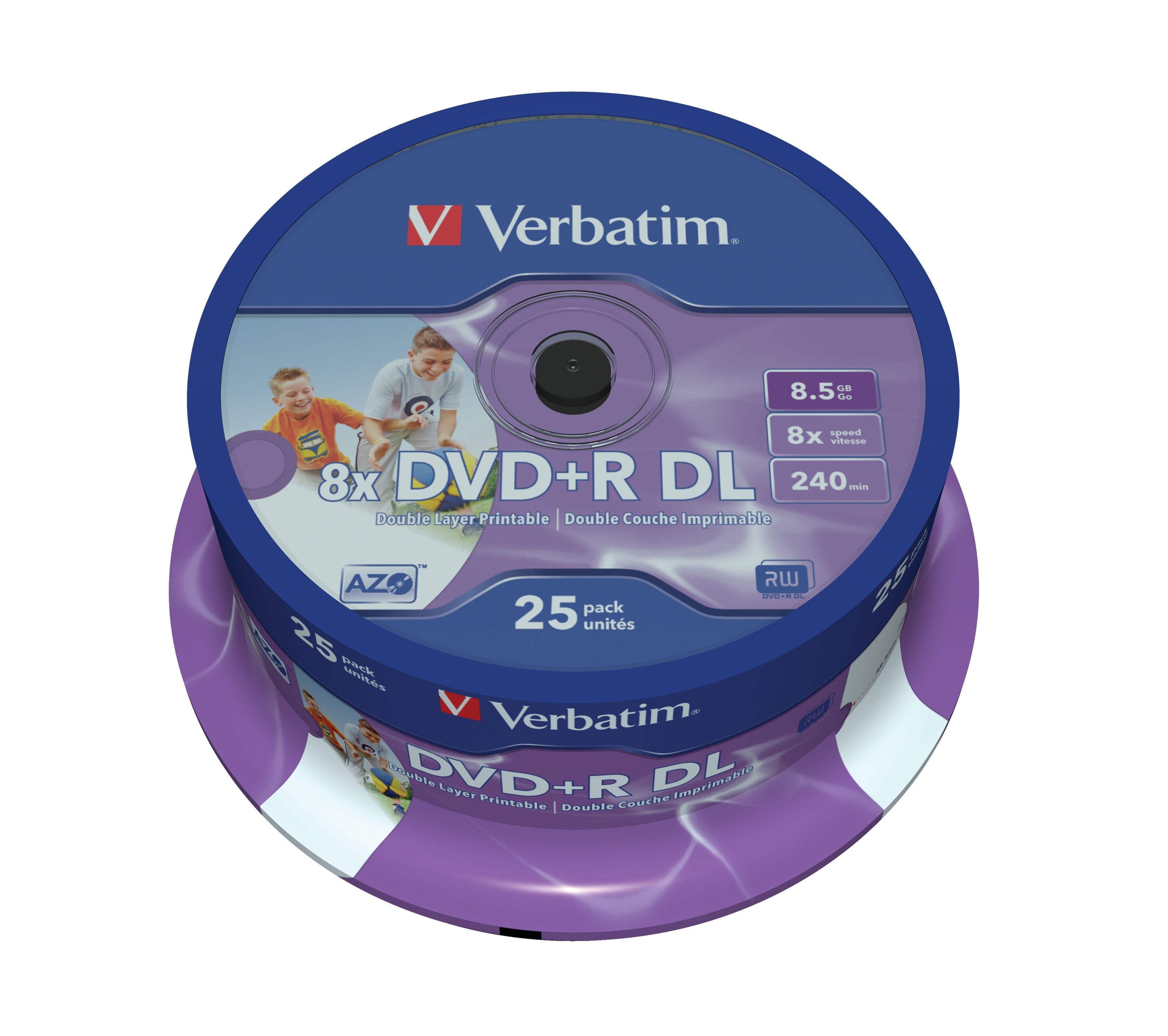 Verbatim Tarrina De Dvd Doble Capa 25 Unidades Dvd+R Dl 8.5gb 8x