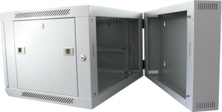 Allnet 19\"Wandgehäuse, 18he, 2-Teilig, T600mm, Lichtgris, Smb-Serie,
