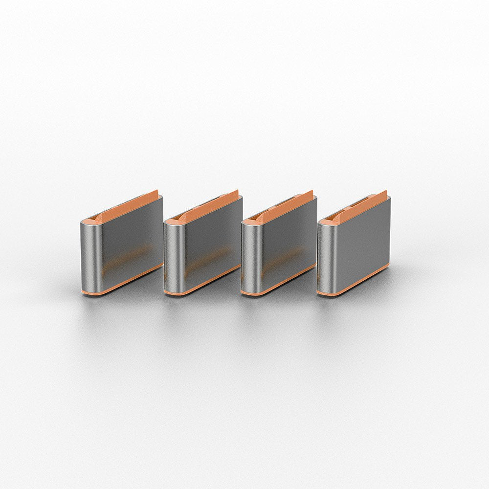 Lindy 40428 Bloqueador De Puerto Llave De Bloqueador De Puerto Usb Tipo C Gris, Naranja 4 Pieza(S)