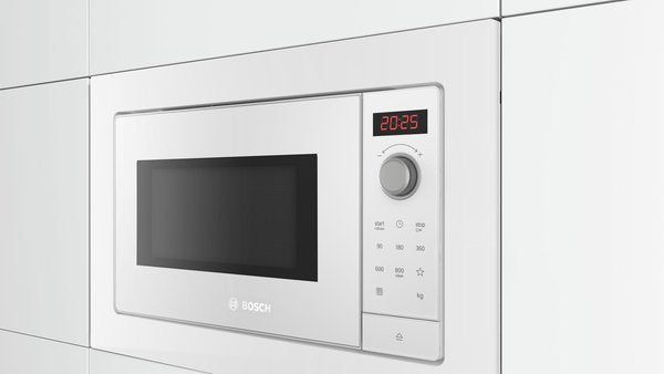 Microondas Bosch Bfl623mw3, Empotrable, 800w, 20l, Blanco