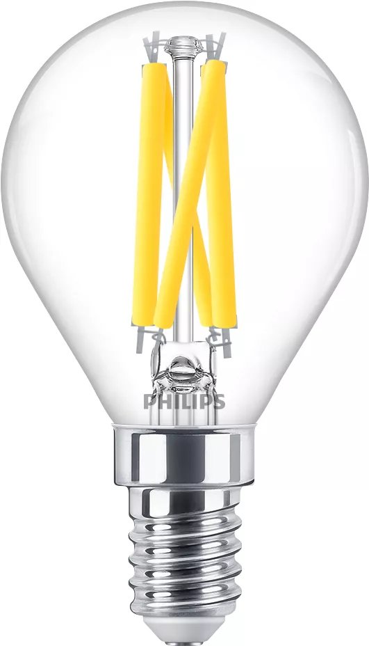 Philips Bombilla Con Led-Filament - Form: P45 - Transparente Finish - E14 - 5.9 W (Equivalente 60 W)