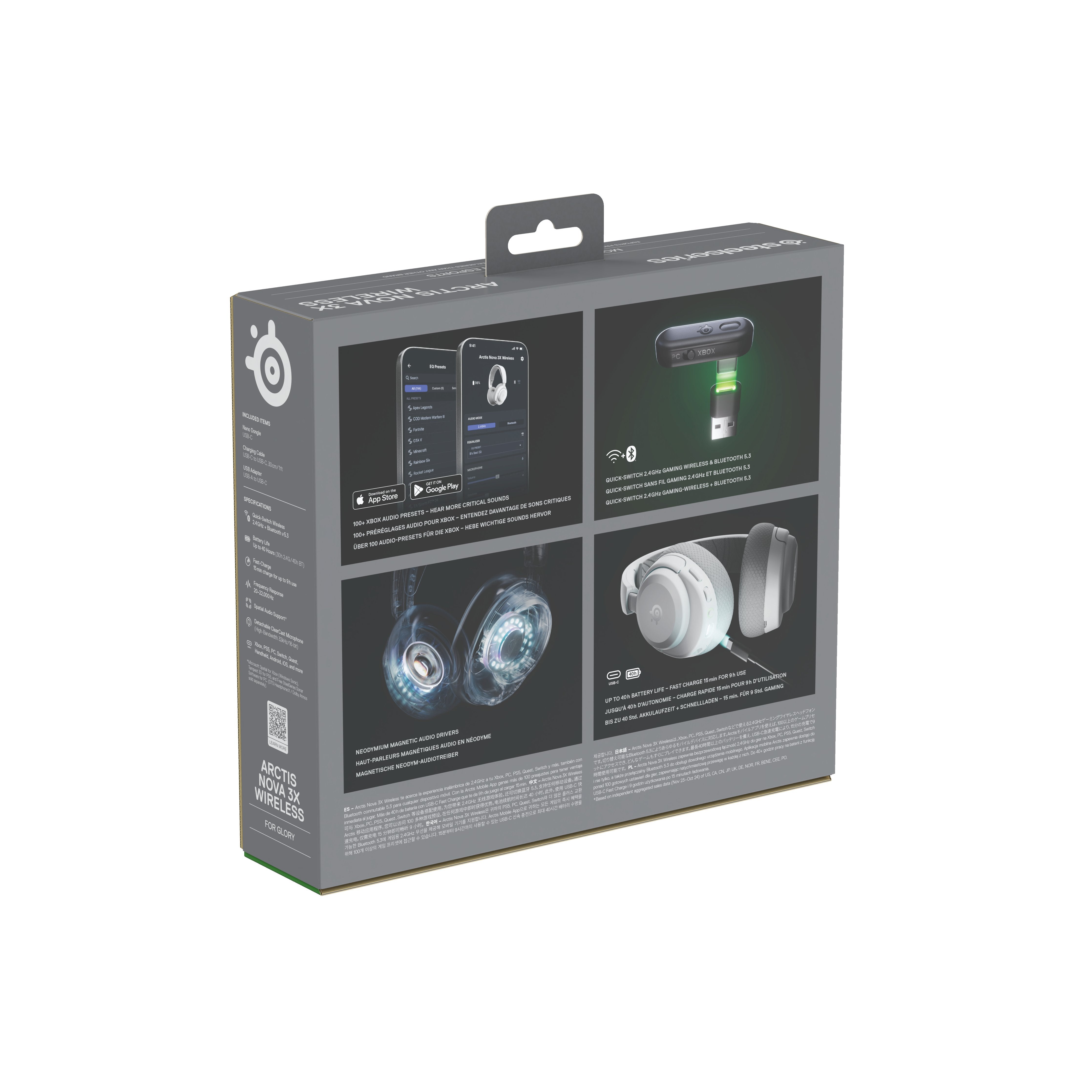 Steelseries Arctis Nova 3x Auriculares Inalámbrico Diadema Música/Uso Diario Bluetooth Blanco