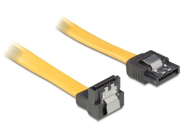 Delock Cable Sata De 3 Gb / S Recto Hacia Arriba En Ángulo De 50 Cm Amarillo