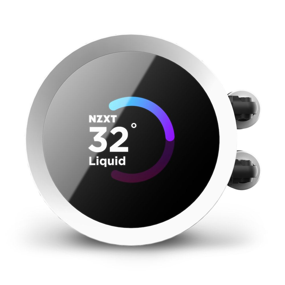 Refrigerador Liquido Cpu Nzxt Kraken 360 Rgb 3x120 Blanco Vent Rgb Display Lcd