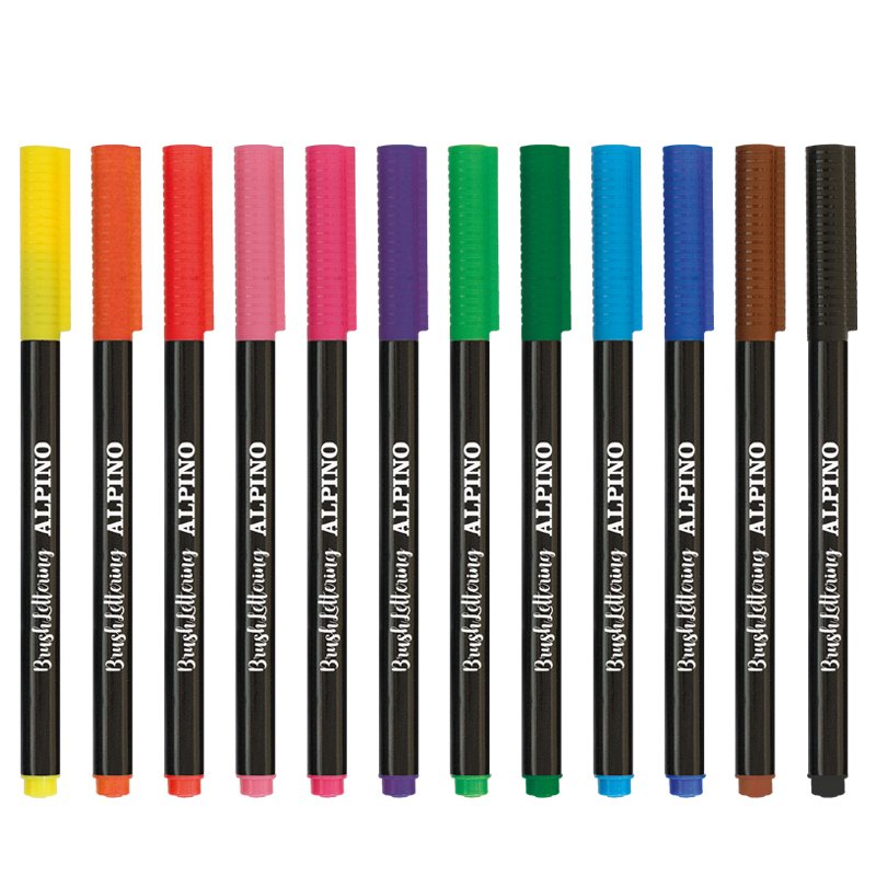 Alpino Estuche 12 Rotuladores Brush Lettering Experience Punta Pincel C/Surtidos