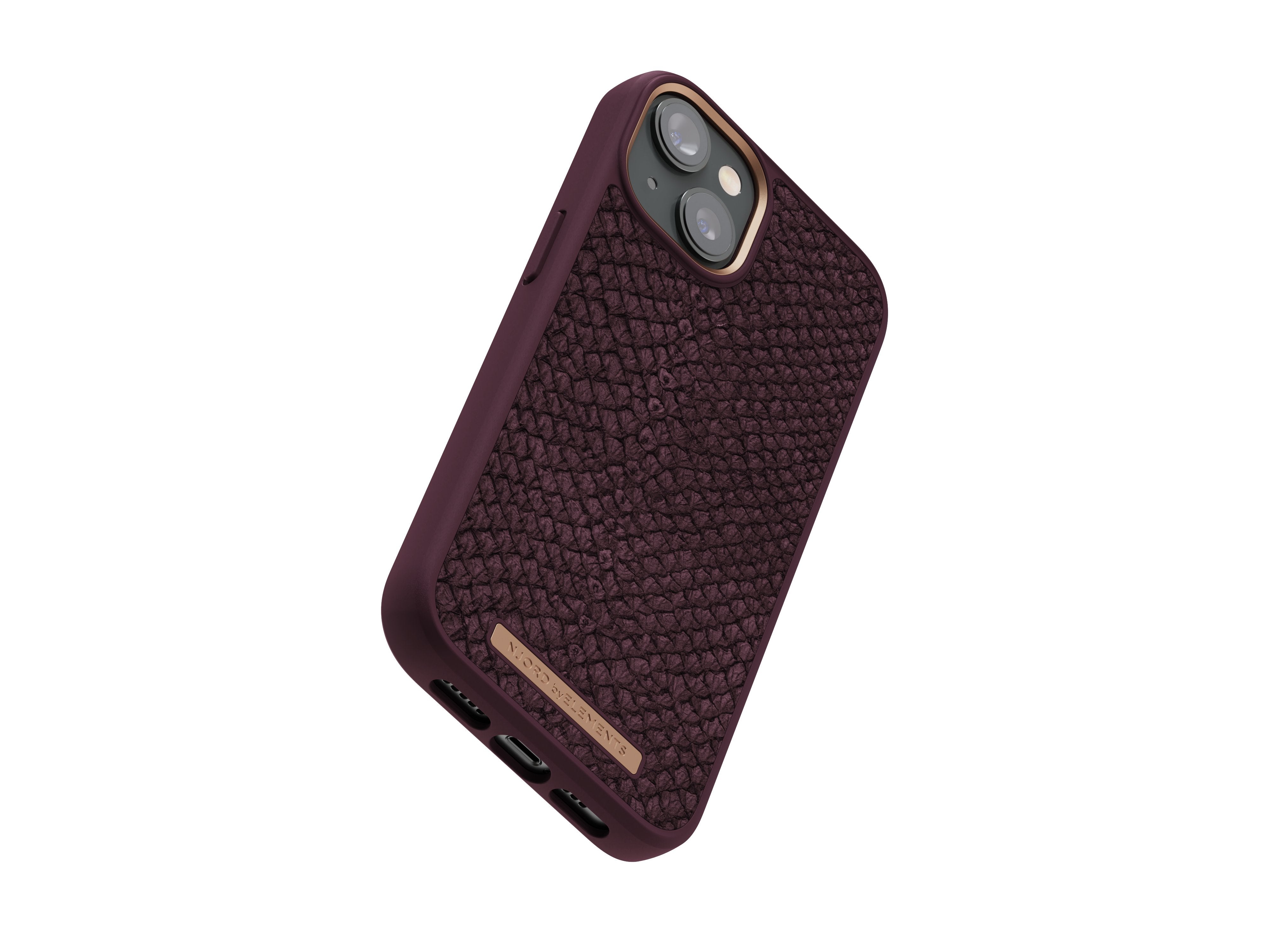 Njord Byelements Salmon Leather Magsafe Case - Iphone 14 - Rust