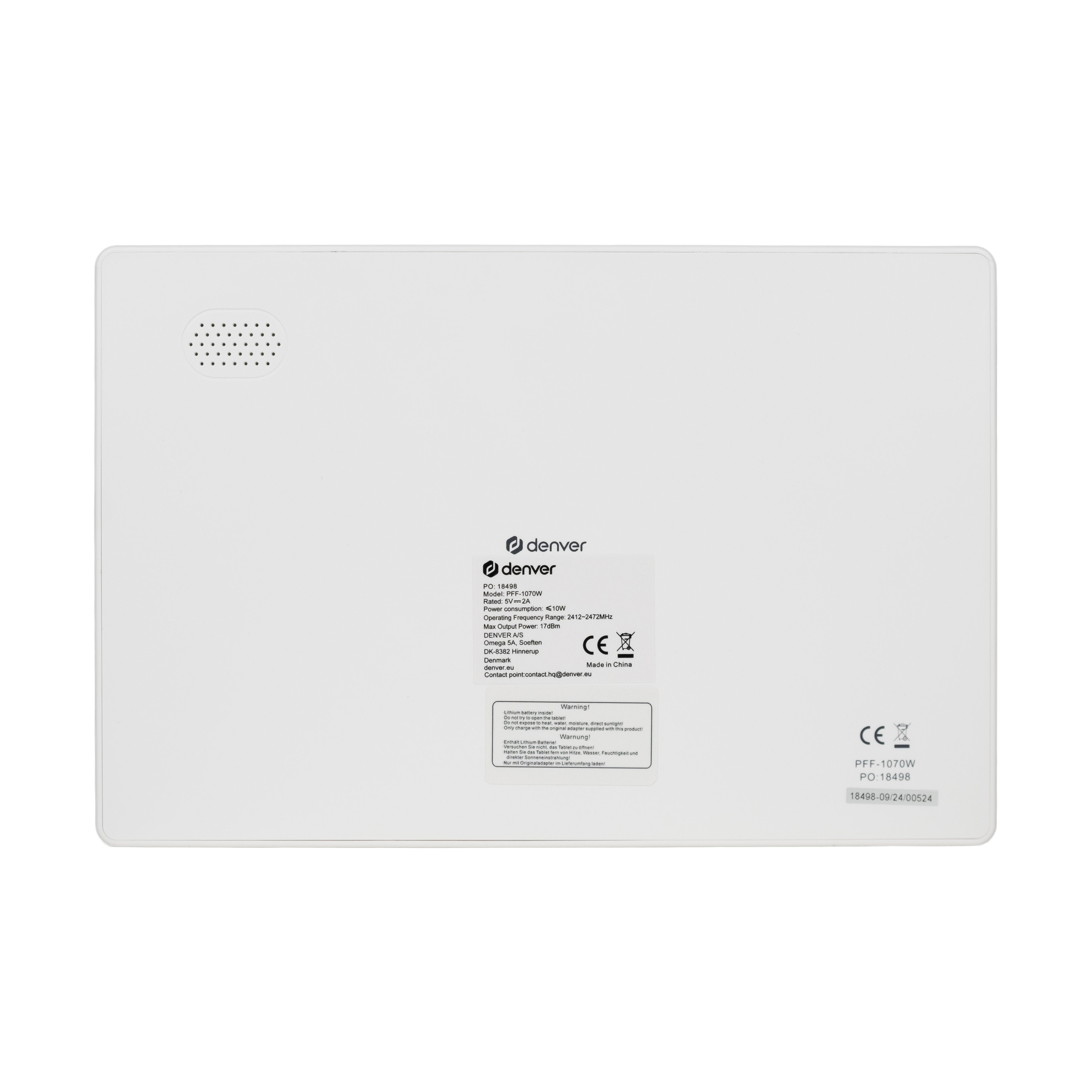 Denver Pff-1070w Marco Fotográfico Digital Blanco 25,6 Cm (10.1") Pantalla Táctil Wifi