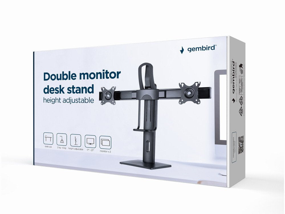 EAN 8716309127639 - Gembird MS-D2-01 soporte para monitor 68,6 cm (27") Escritorio Negro imagen 20