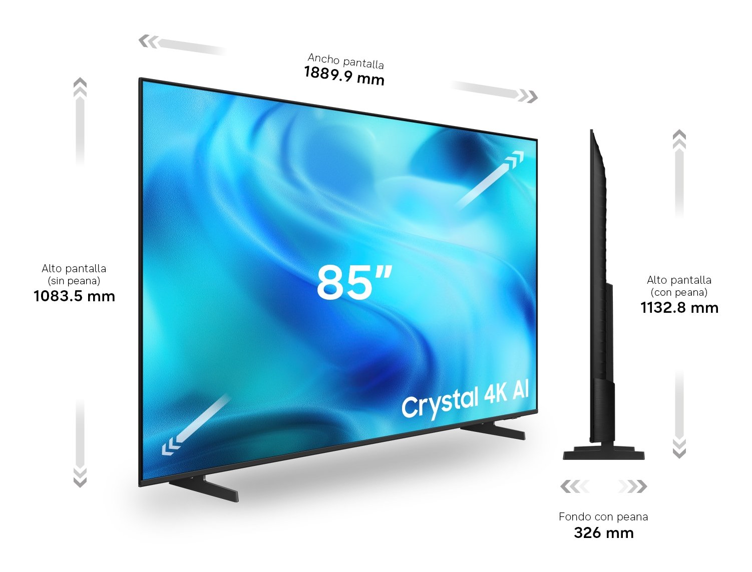 EAN 8806099028022 - Samsung TU85U8075HU 2,16 m (85") 4K Ultra HD Wifi Negro imagen 13