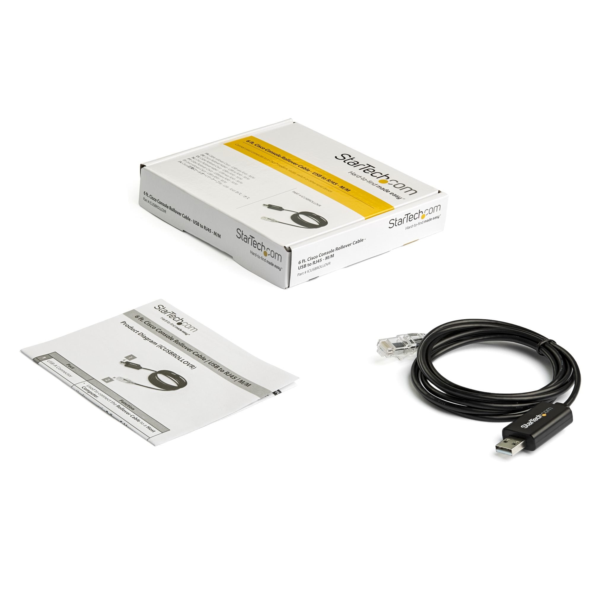 EAN 0065030880459 - StarTech.com ICUSBROLLOVR cambiador de género para cable RJ-45 USB 2.0 Type-A Negro imagen 5