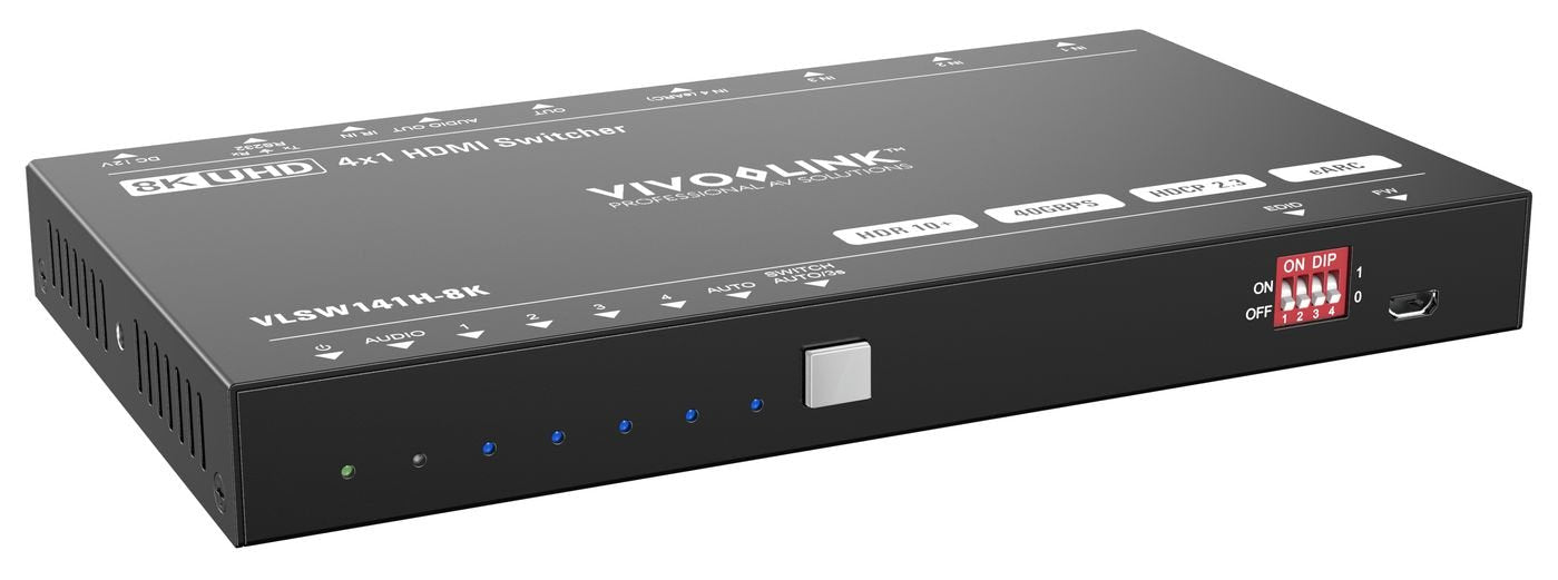 Hdmi Switcher 4x1 8k@60hz  With Rs232 Control, Earc And