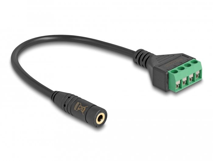 Delock 66295 Cable Adaptador De Clavija Estéreo Hembra De 3,5 Mm Y 4 Clavijas A Bloque De Terminales 20 Cm