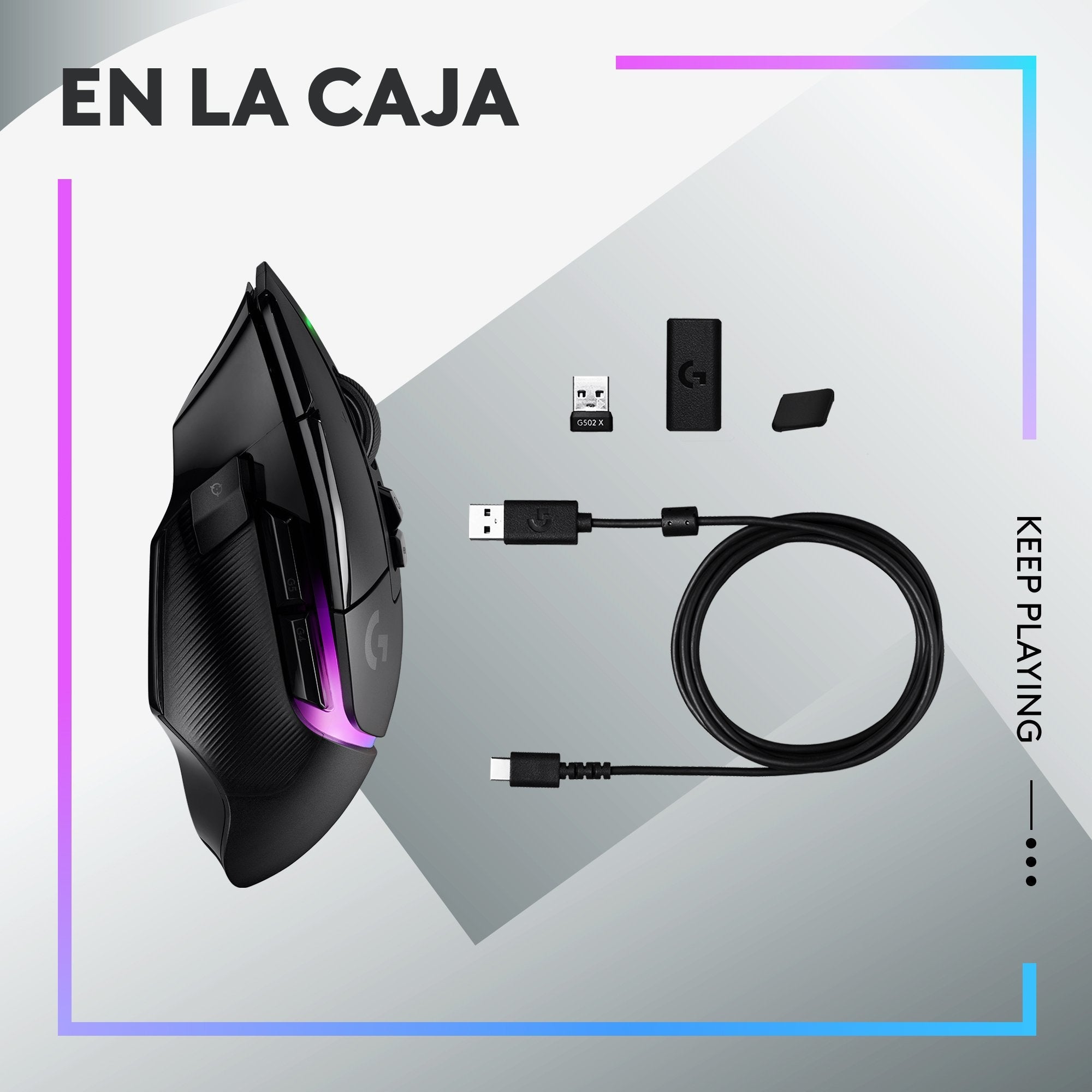 EAN 5099206096349 - Logitech G 910-006163 ratón Juego mano derecha RF inalámbrico Óptico 25600 DPI imagen 16