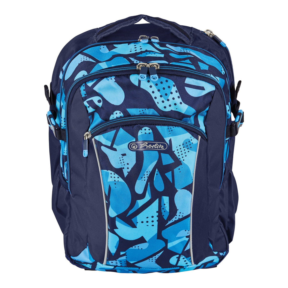 Herlitz Ultimate Camoblue Mochila Escolar Azul, Marina Poliéster