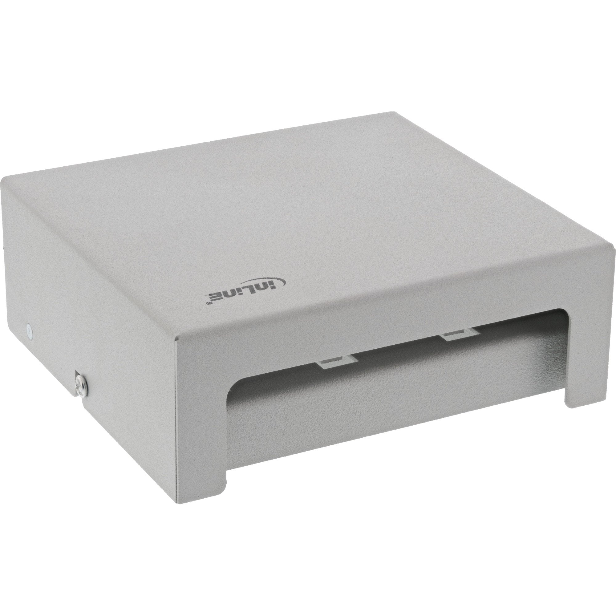 Inline Desktop Point Box 6x Keystone Rj45, Metal, Gris Claro Ral7035