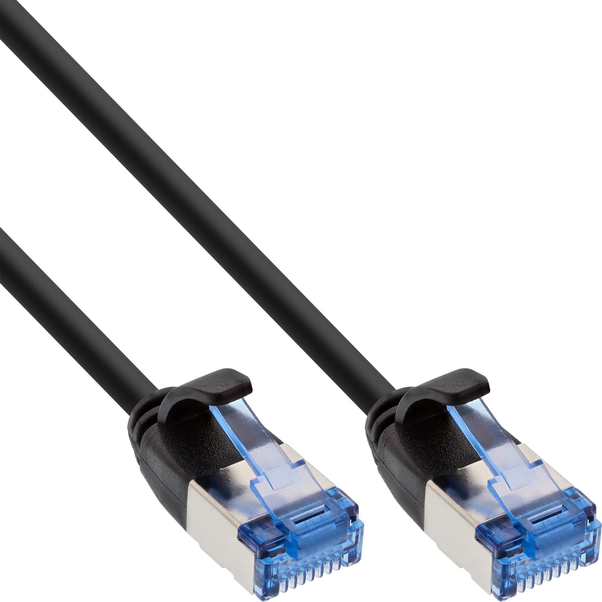 Cable De Red Inline Slim Redondo U/Ftp Cat.6a Negro 1m