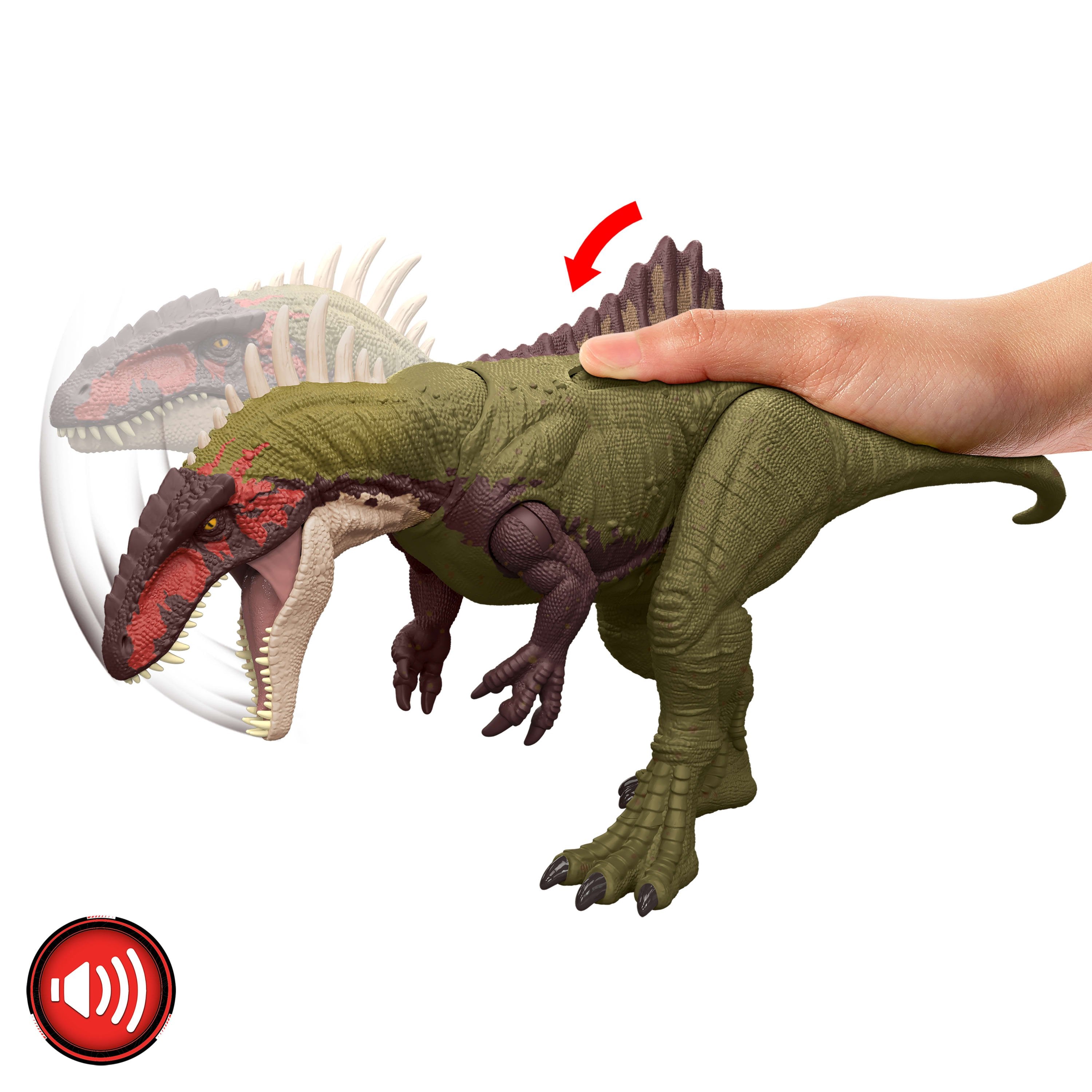 Figura De Juguete Mattel Jurassic World Battle Roar Becklespinax Hxf52