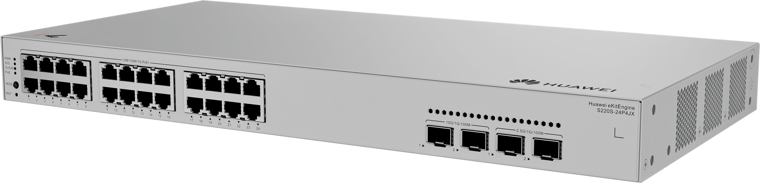 EAN 6901443458721 - HUAWEI eKit S220S-24P4JX Gigabit Ethernet (10/100/1000) Energía sobre Ethernet (PoE) 1U imagen 3