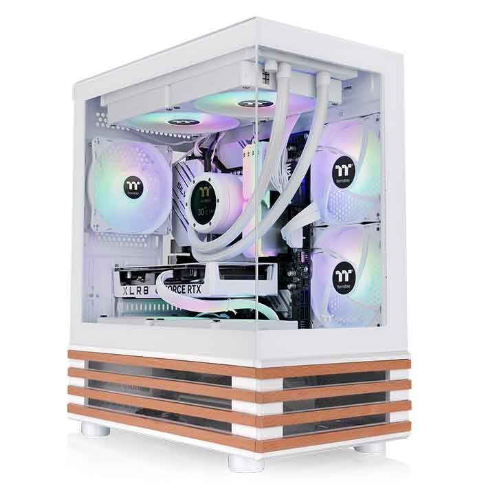 Thermaltake View 170 Ws Argb  (Blanco/Holz, Tempered Glass X 2, Holz-Struktur) Ca-1z4-00m6wn-Ws