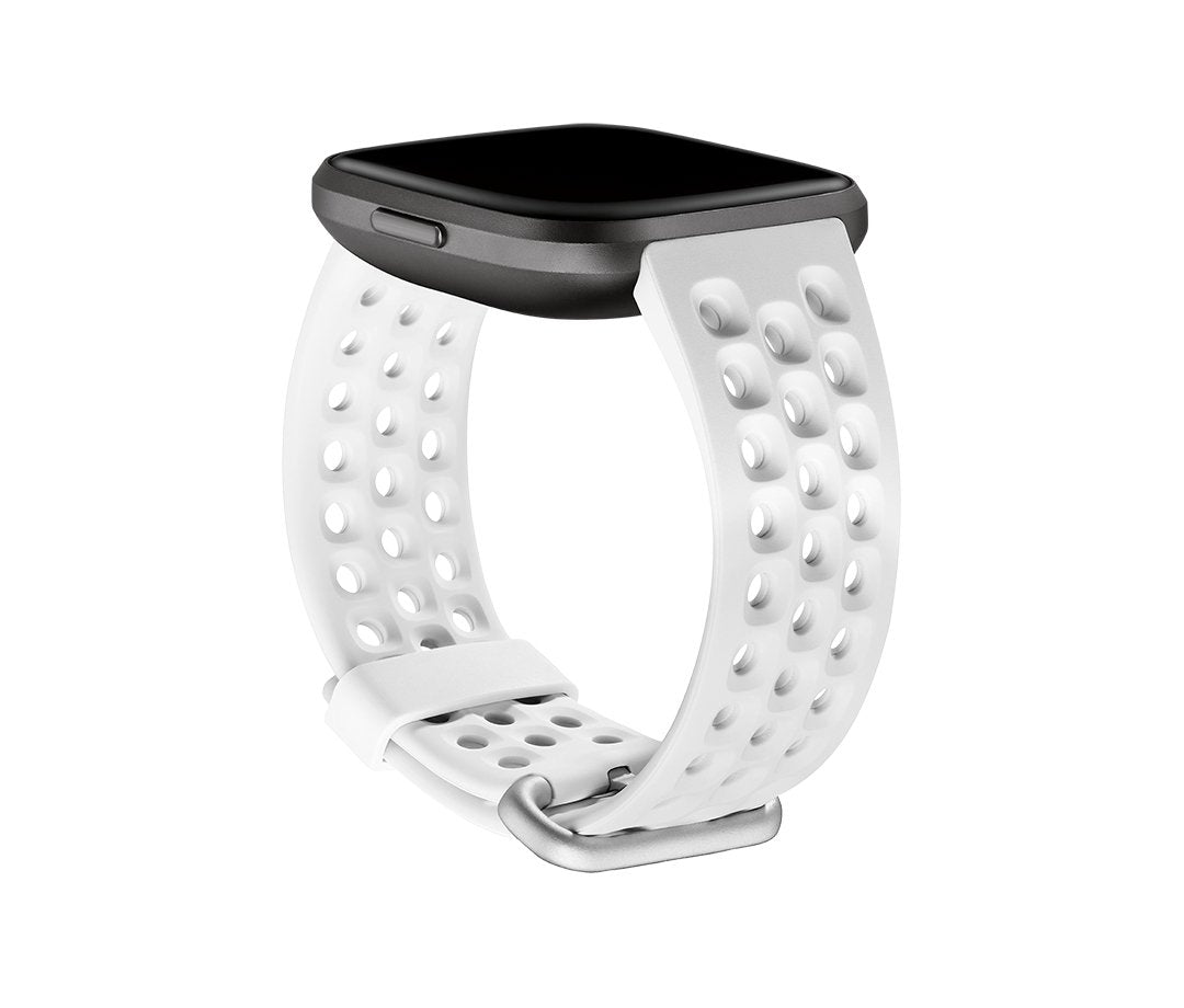 Correa Fitbit Fb171sbwtl, Fitbit, Blanco, Aluminio, Elastómero, L, Versa 2, 180 - 220 Mm