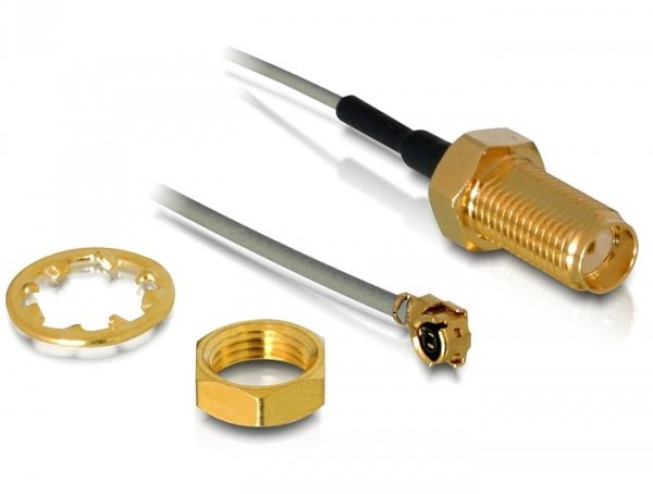 EAN 4043619884193 - DeLOCK 88419 cable coaxial 0,2 m Gris imagen 1