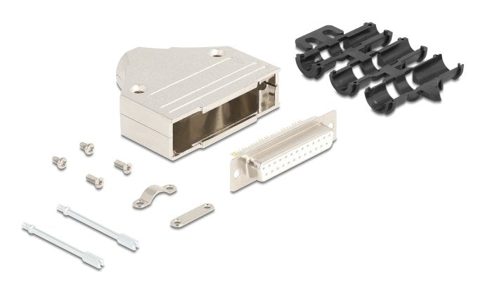 Sub-D Steckergehäuse 25 Pin Aus Metall Inklusive Steckerverbinder Buchse Und Montagematerial