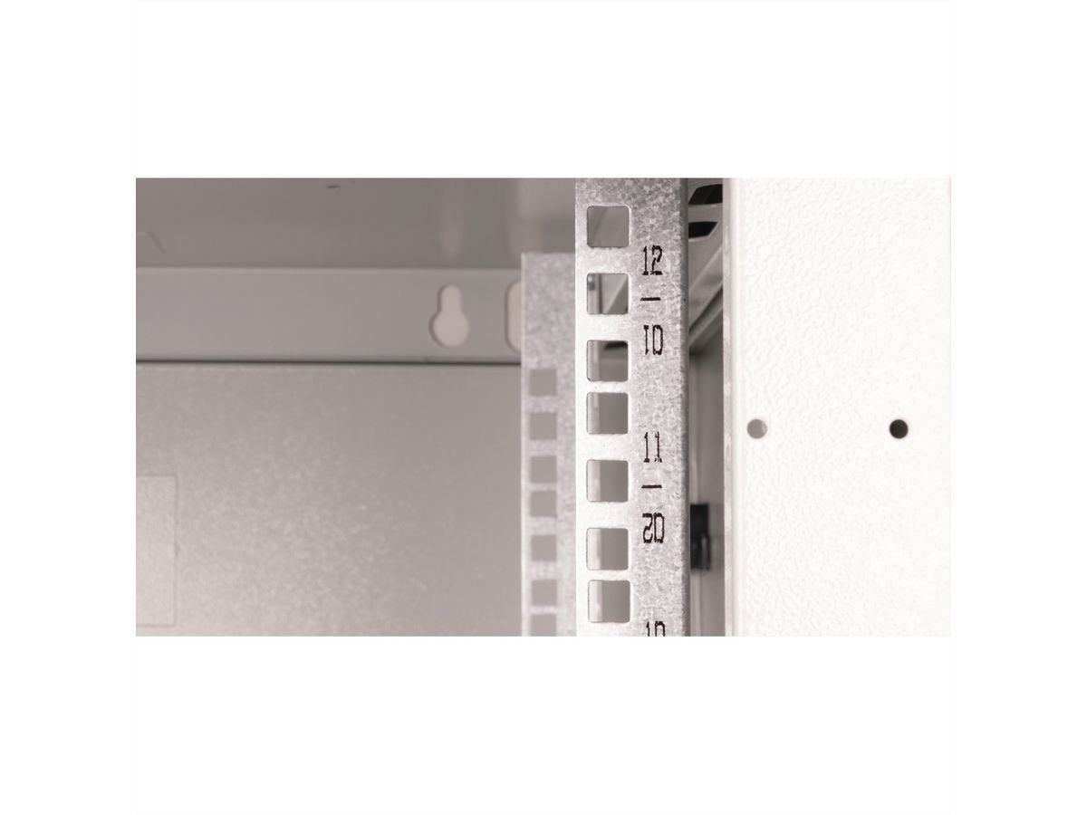 Roline 19-Zoll Wandgehuse Basic Plus 12he, 600x600 Bxt Grau