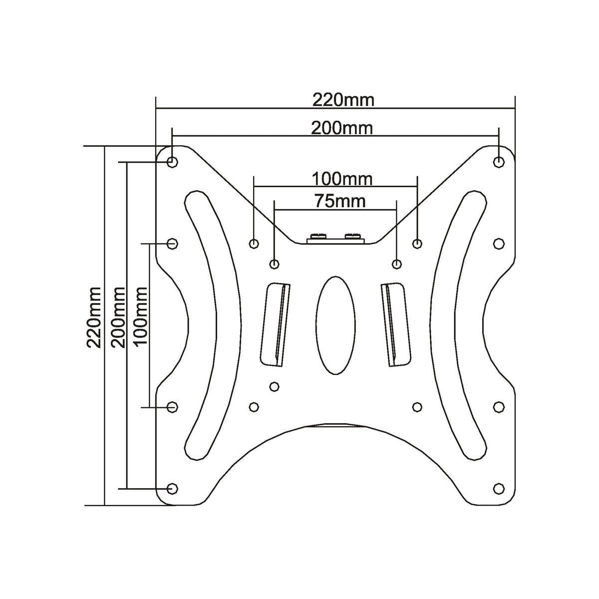 Soporte De Pared Inline Para Tft 58-107 Cm 23 - 42" Máx. 30 Kg