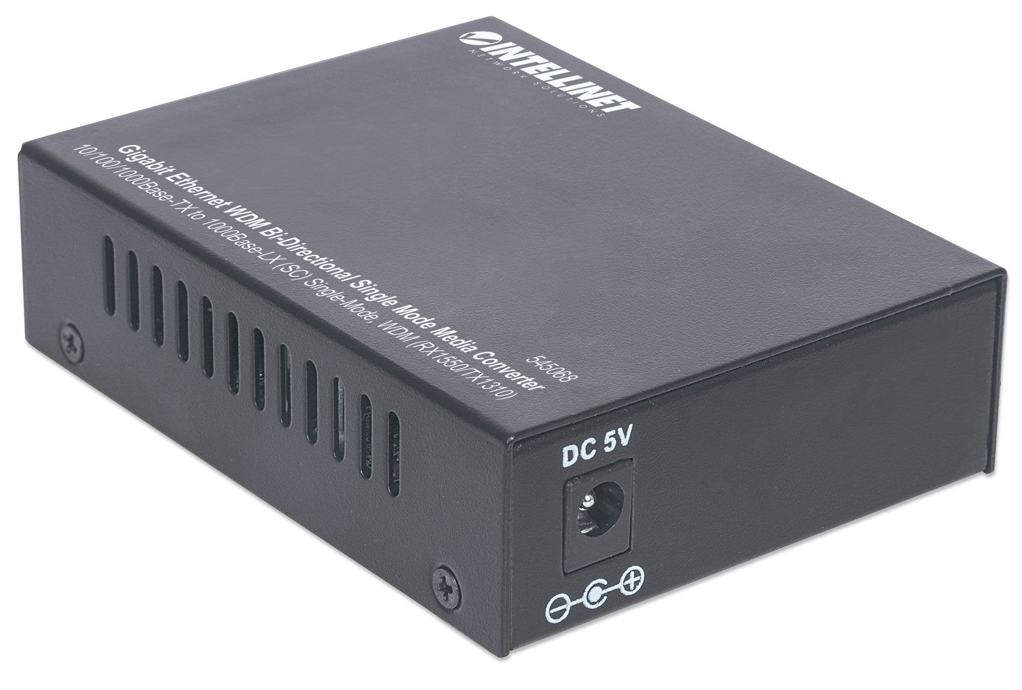 EAN 0766623545068 - Intellinet 545068 convertidor de medio 1000 Mbit/s Monomodo Negro imagen 5