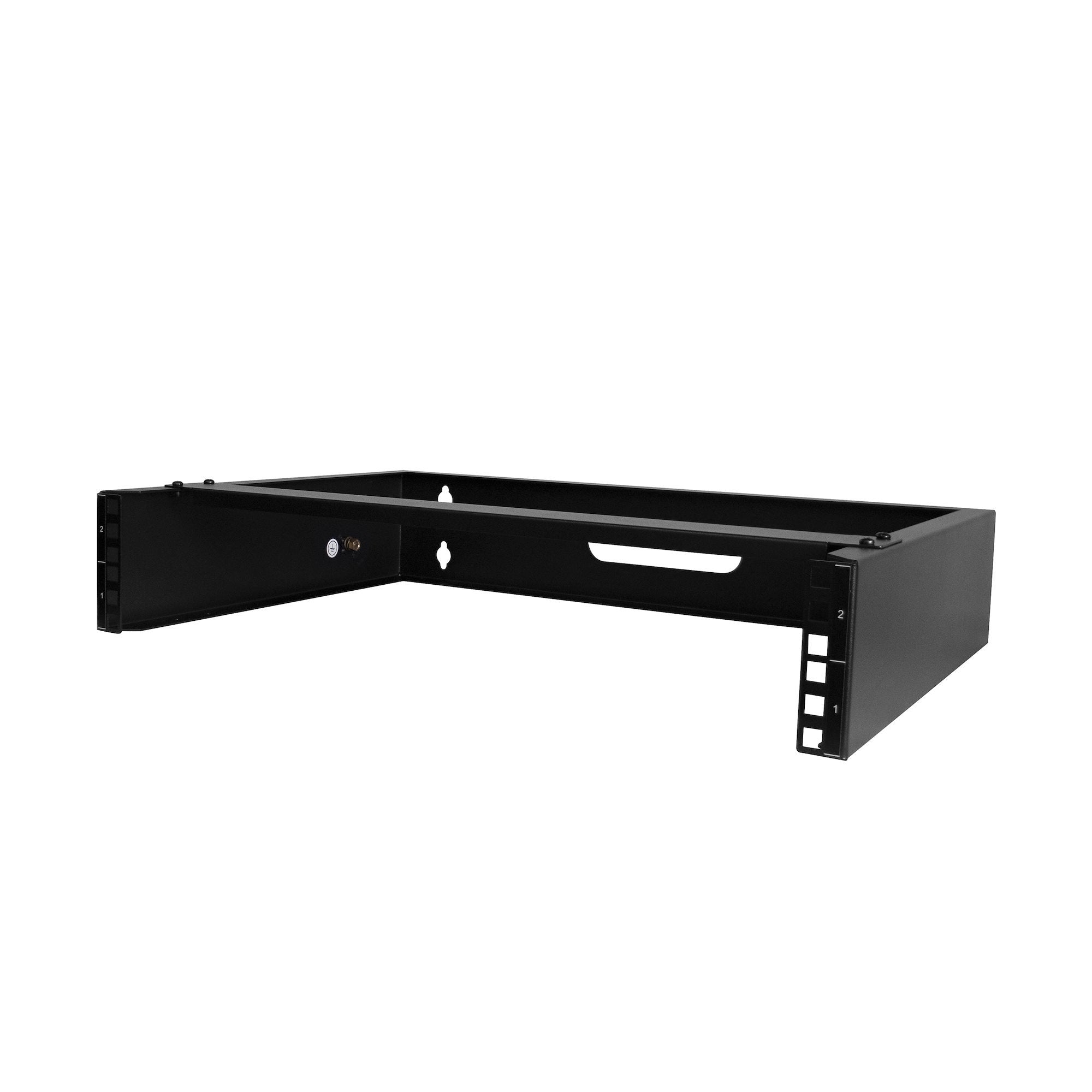 Startech.Com 2he Montaje En Pared Armario De Red Pequeño - 19 Pulgadas Patchhalter - Abrazadera De Montaje Para Fuente De Alimentación - Apto Para Montaje En Pared - Negro - 2u - 48.3 Cm (19")