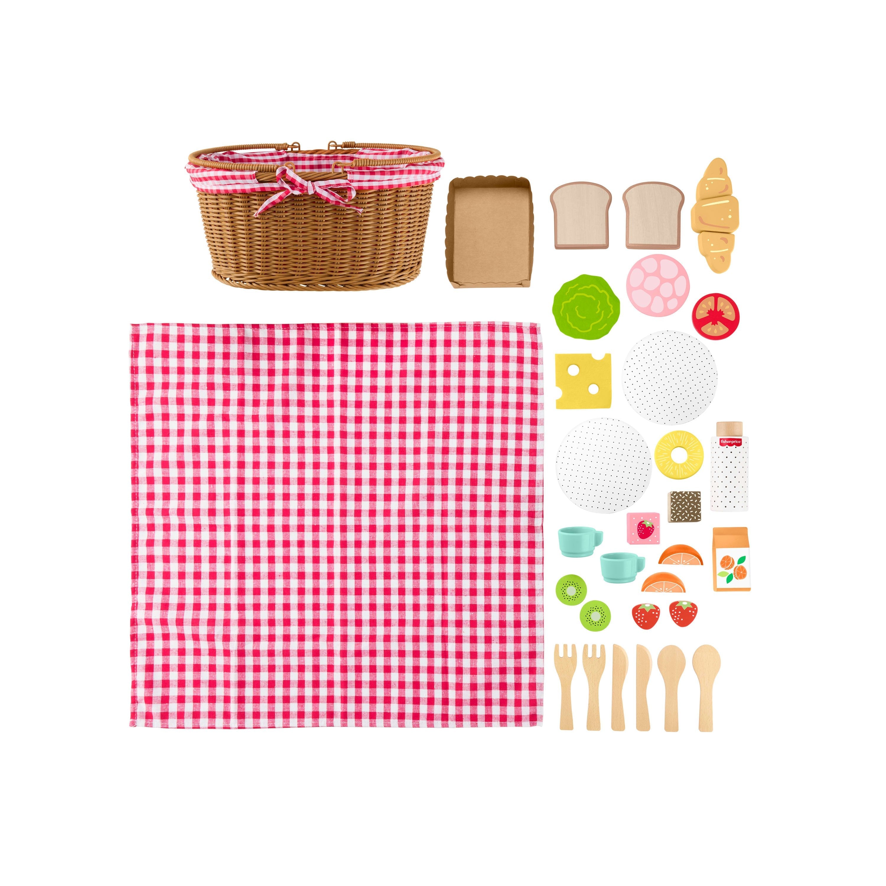 EAN 0194735238569 - Fisher-Price Wooden Picnic Basket imagen 5
