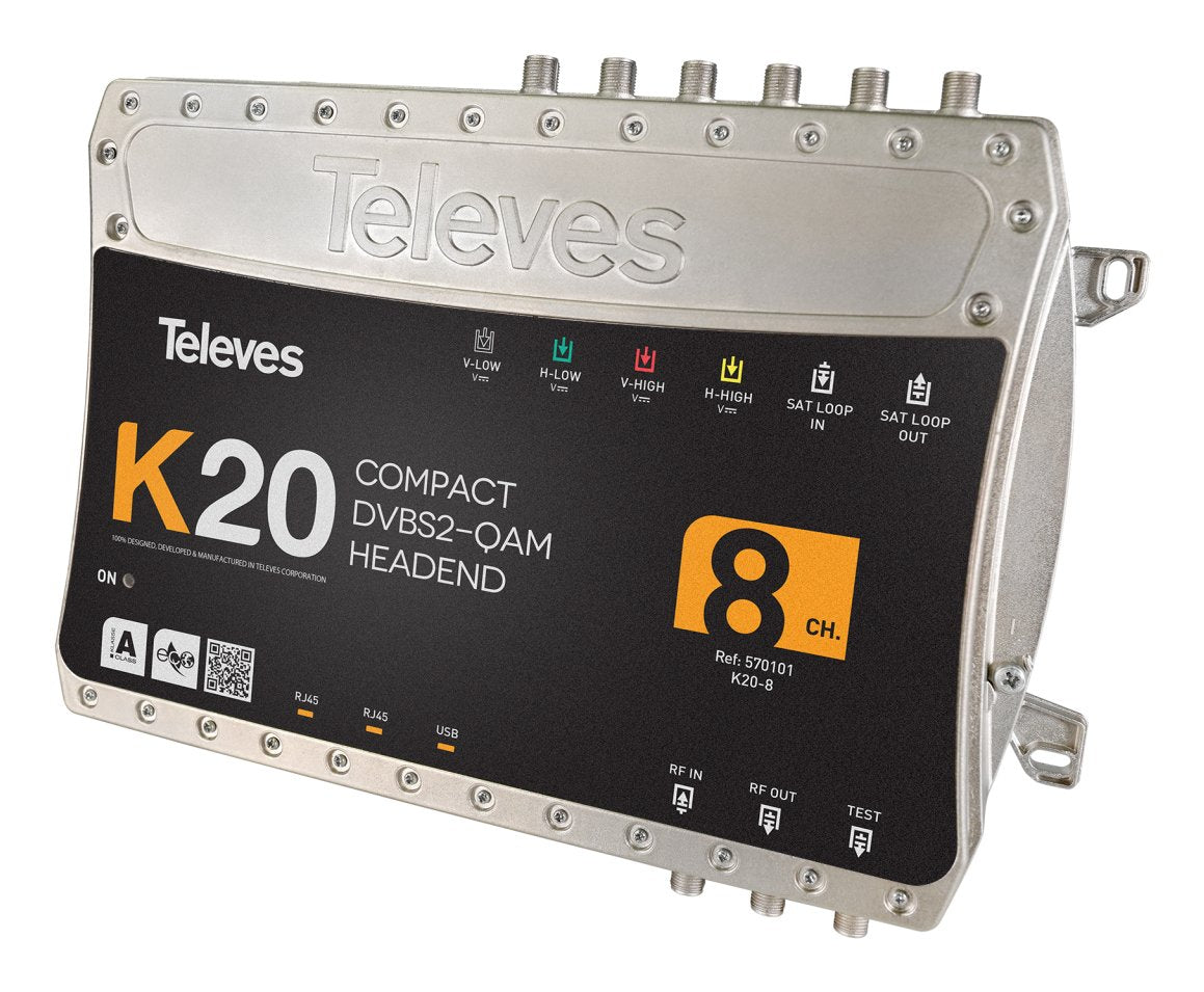 Televes K20-8 Kompaktkopfstelle 8transponder Dvb-S2 In Qam
