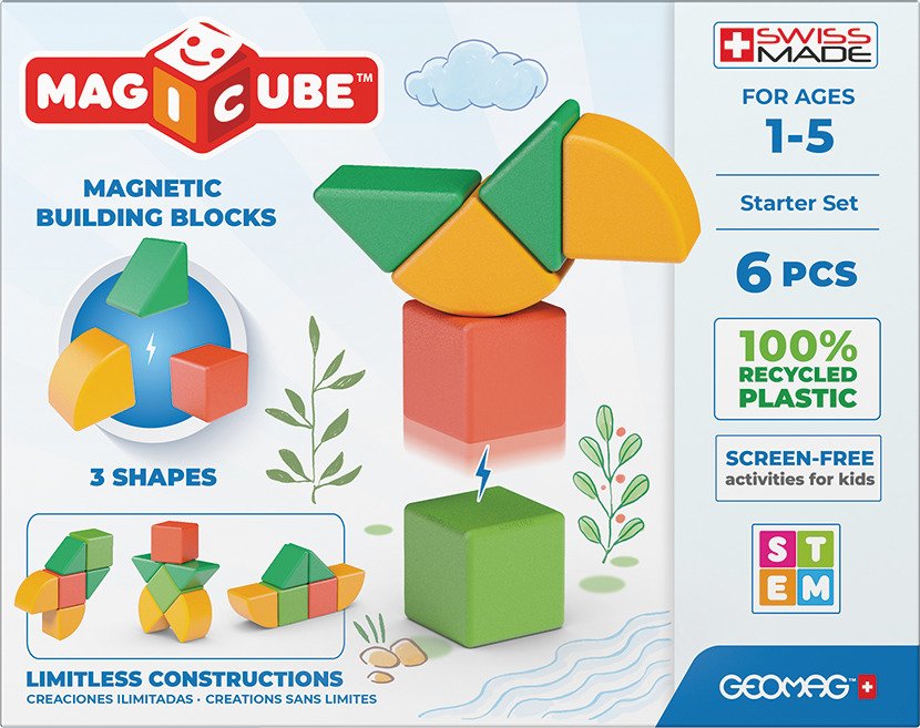 EAN 0871772005308 - Geomag MagiCube 3 Shapes Recycled Starter Set imagen 3