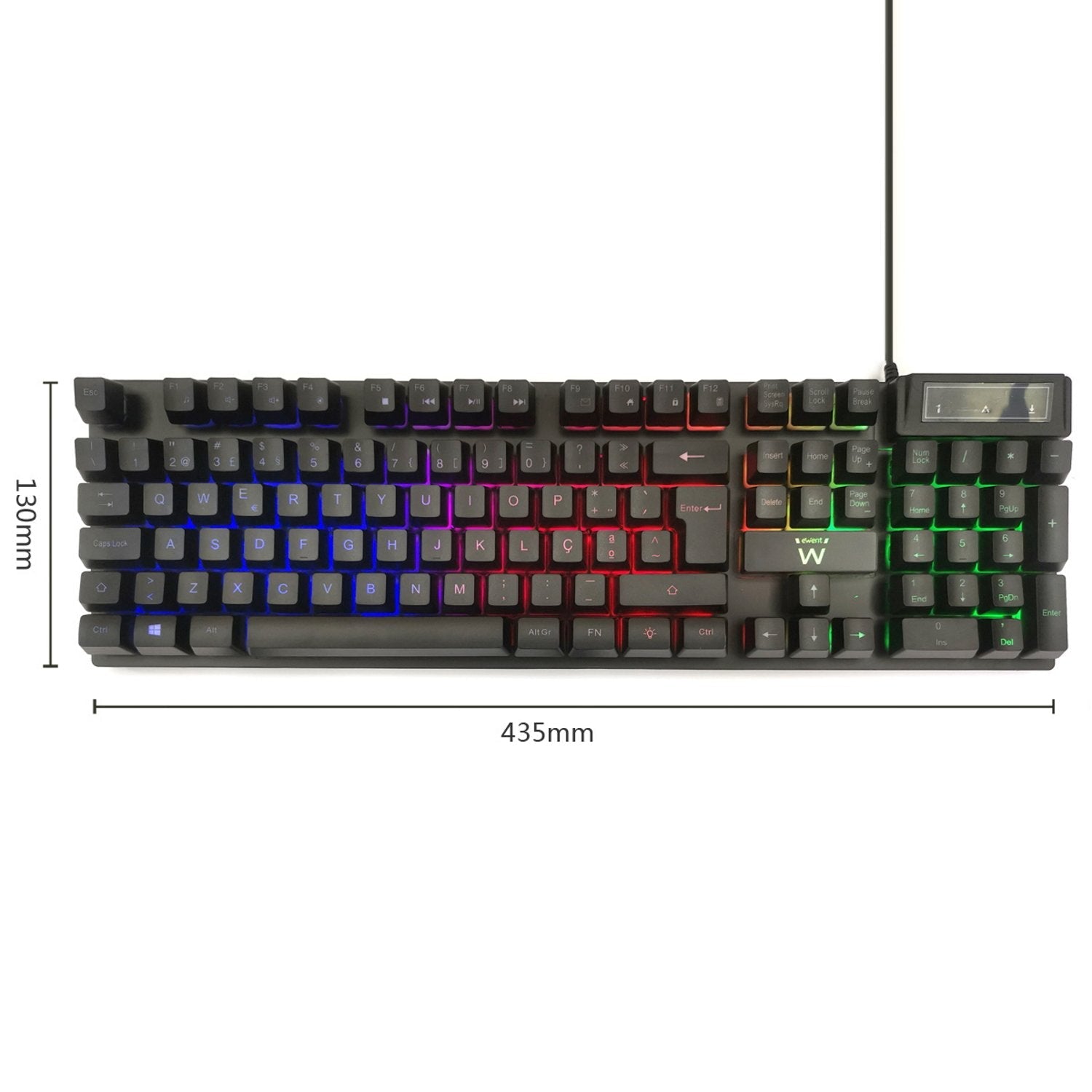 Teclado Portugues Gaming Ewent Usb, Iluminado
