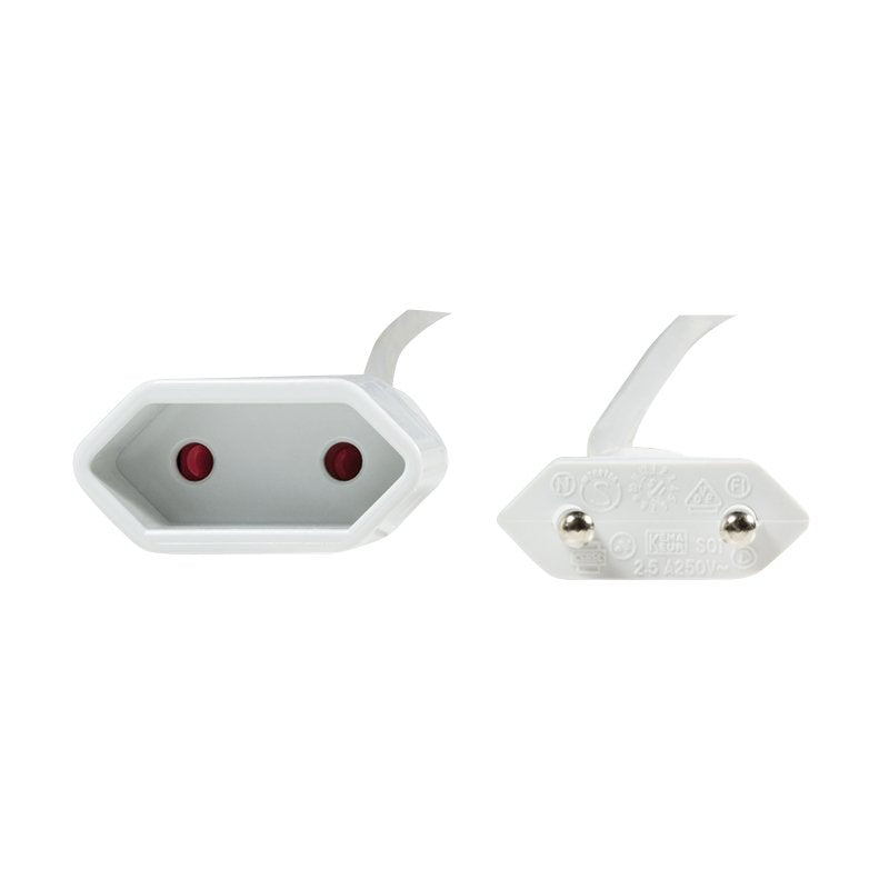 Logilink Cable De Alimentación, De Extensión 2m, Blanco