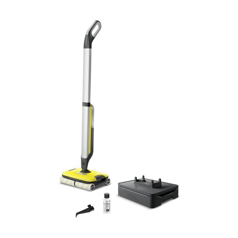 Kärcher Fc 7 Cordless Escoba Eléctrica Batería Seca Y Húmeda Sin Bolsa Plata, Amarillo