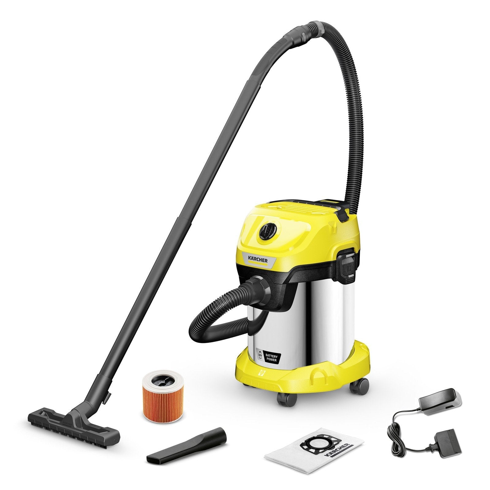 EAN 4054278943602 - Kärcher WD 3-18 17 L Aspiradora de tambor Seca y húmeda 225 W Bolsa para el polvo imagen 2
