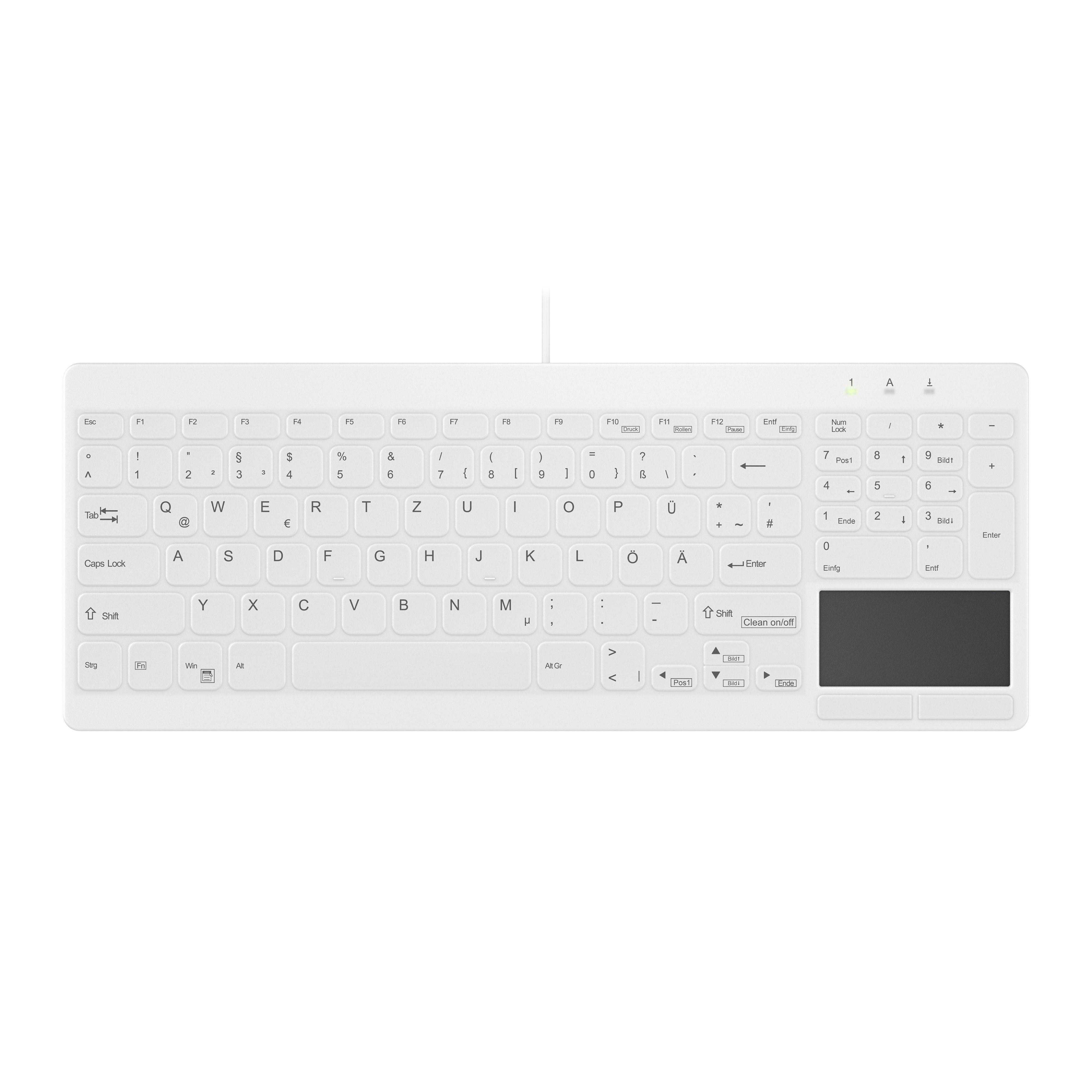 EAN 7061117428074 - Contour Design Active Key AK-C7412 teclado Médico USB QWERTZ Alemán Blanco imagen 1