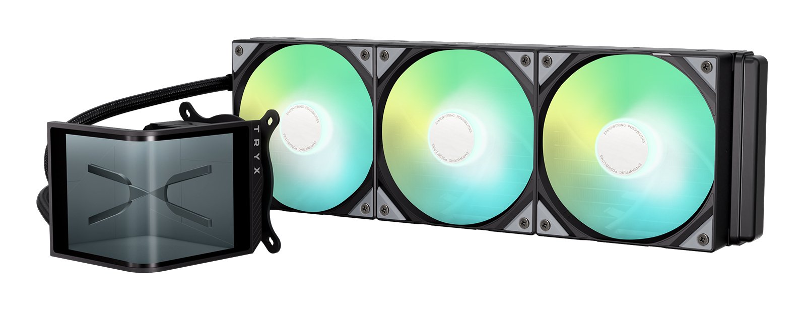 K Tryx Panorama Se Argb 360 Komplett-Wasserkühlung, 3d-Amoled-Display - 360mm, Schwarz