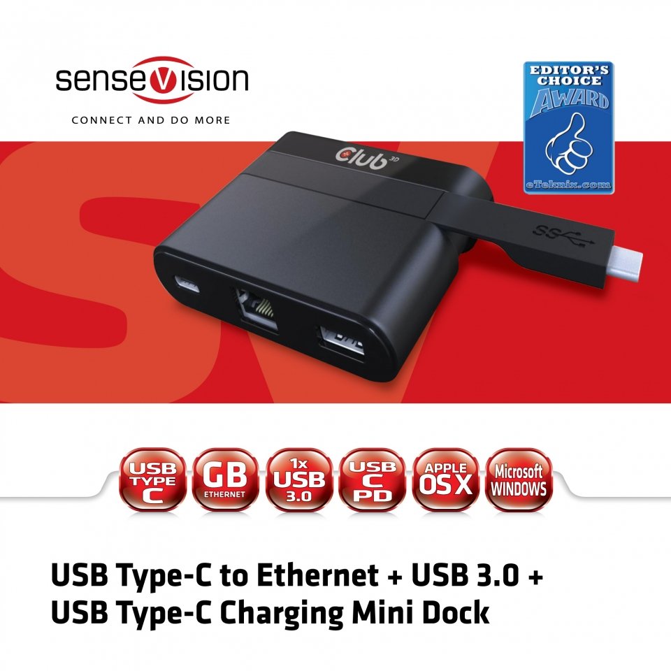 EAN 8719214470470 - CLUB3D CSV-1530 base para portátil y replicador de puertos Alámbrico USB 3.2 Gen 1 (3.1 Gen 1) Type-C Neg imagen 2