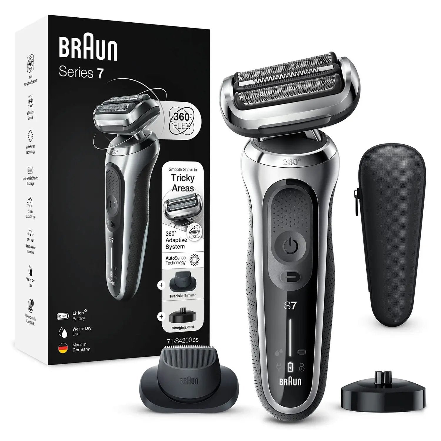 Braun Series 7 71-S4200cs Máquina De Afeitar De Láminas Recortadora Negro