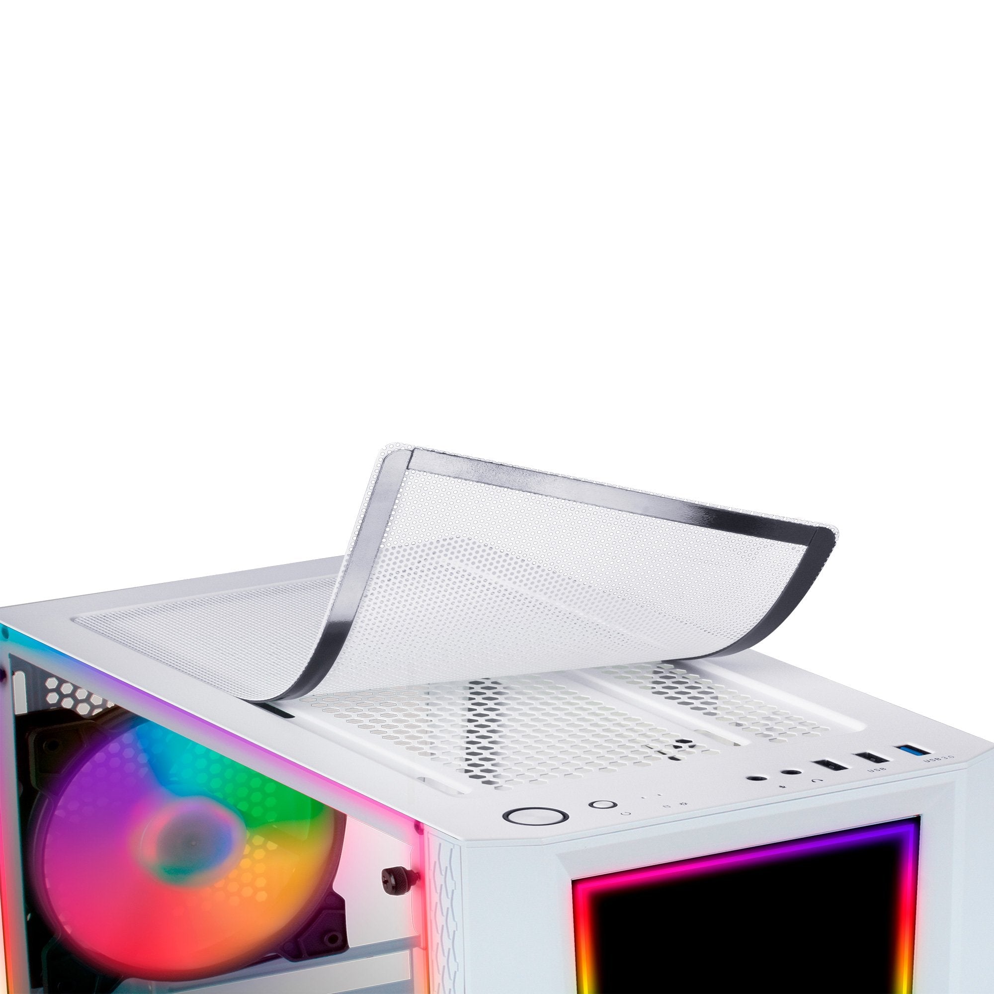 Caja Gaming Semitorre Mars Gaming Artística Mc-Art Blanca