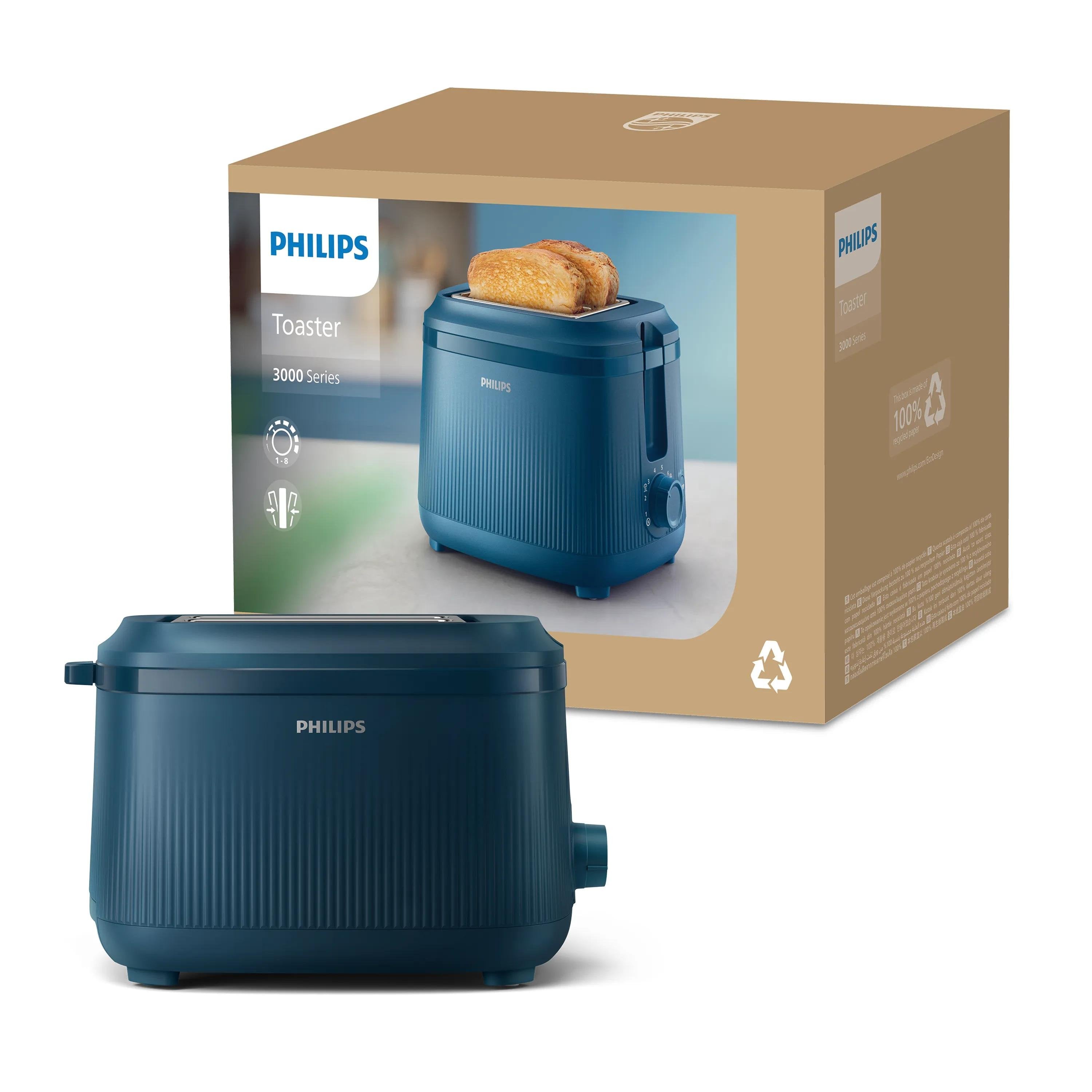 EAN 8720389037306 - Philips 3000 series HD2511/70 tostadora 8 2 rebanada(s) 830 W Azul imagen 2