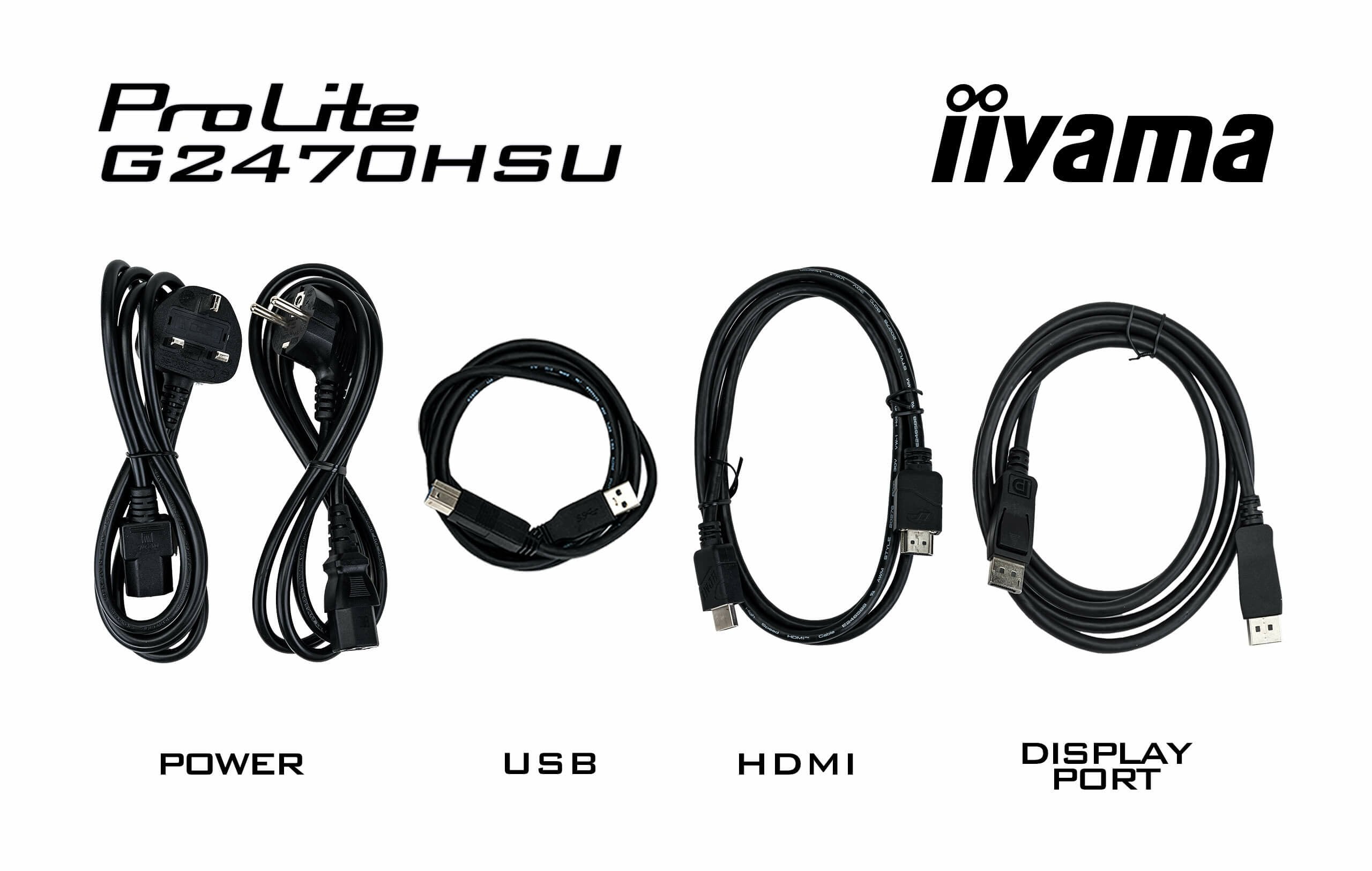 Monitor Iiyama 60.5cm 24" G2470hsu-B6 16:9 Hdmi+Dp+Usb Ips Bl.