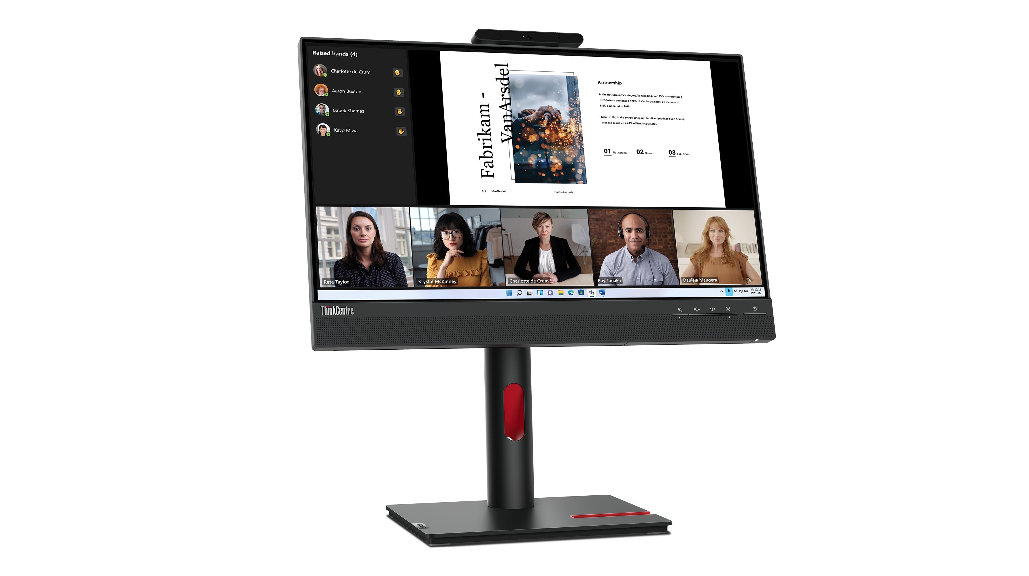 EAN 0196804375465 - Lenovo ThinkCentre Tiny-In-One 22 Gen 5 LED display 54,6 cm (21.5") 1920 x 1080 Pixeles Full HD Negro imagen 4
